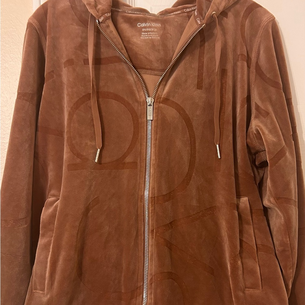 Calvin Klein Women's Chestnut Brown Full-Zip Jacket